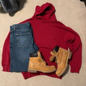 Dark wash baggy loose fit jeans size 34x32